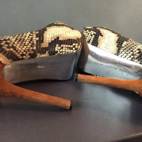 H By Halston faux snake and suede stiletto Abby pump - Picture 10 of 11